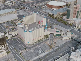 Las Vegas City, The Strip, USA (2020) 3D Model preview