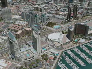 San Diego City, USA (2020) 3D Model preview