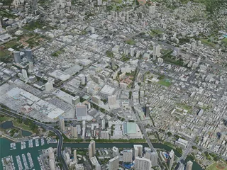 Honolulu City, HI, USA (2020) 3D Model preview