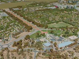 Canberra City, Australia (2020) 3D Model preview