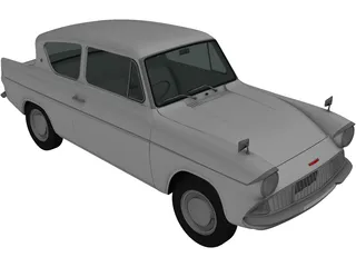 Ford Anglia (1967) 3D Model preview