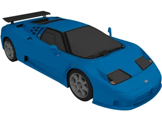 Bugatti EB110 (1991) 3D Model preview