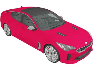 Kia Stinger GT (2017) 3D Model preview