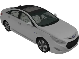 Hyundai Sonata Hybrid (2015) 3D Model preview
