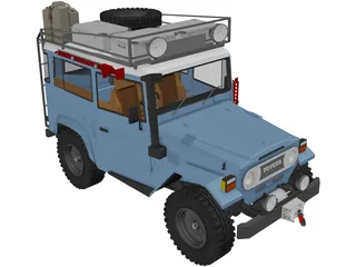 Toyota Land Cruiser FJ40 [Lifted] 3D Model preview