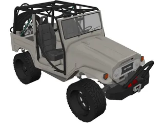 Toyota Land Cruiser FJ40 [Tuned] 3D Model preview
