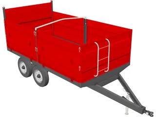 Tractor Trailer 3D Model preview