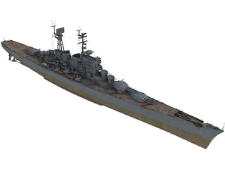 Moskva Russian Cruiser 3D Model preview