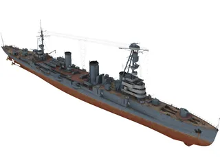 Krasny Krym Soviet Cruiser 3D Model preview