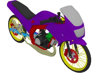 Kawasaki Serpico 150 3D Model preview