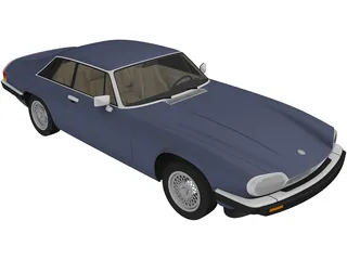 Jaguar XJ-S Coupe (1990) 3D Model preview