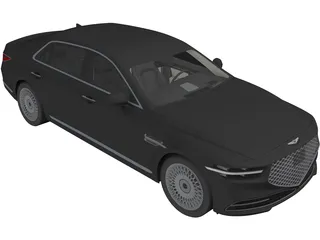 Genesis G90 (2020) 3D Model preview