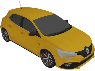 Renault Megane RS Trophy 300 Hatchback (2018) 3D Model preview