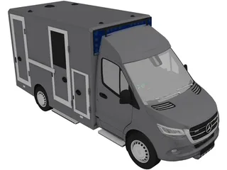 Mercedes-Benz Ambulance 3D Model preview