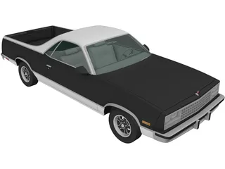 Chevrolet El Camino (1982) 3D Model preview