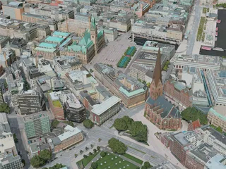 Hamburg City, Germany (2020) 3D Model preview