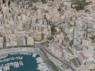 Monaco City, Monaco (2020) 3D Model preview
