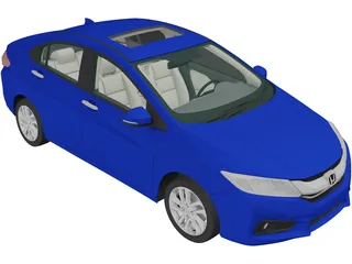 Honda City (2014) 3D Model preview