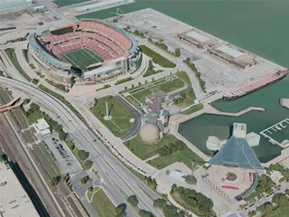 Cleveland City, OH, USA (2020) 3D Model preview