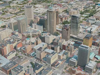 Indianapolis City, IN, USA (2020) 3D Model preview