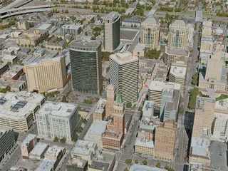 Oakland City, USA (2020) 3D Model preview