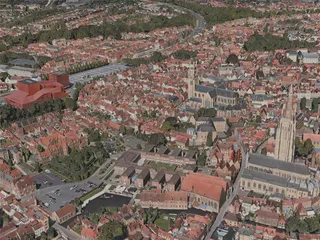 Bruges City, Belgium (2020) 3D Model preview