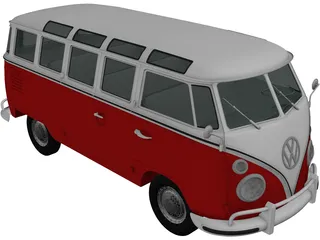 Volkswagen Transporter T1 (1950) 3D Model preview