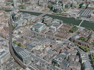 Dublin City, Ireland (2020) 3D Model preview