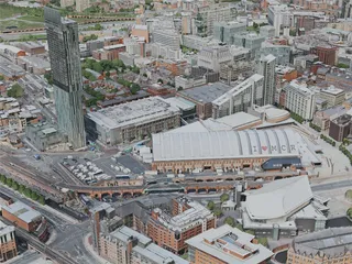 Manchester City, UK (2020) 3D Model preview