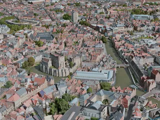 Ghent City, Belgium (2020) 3D Model preview