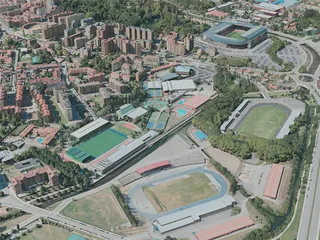 Gijon City, Spain (2020) 3D Model preview
