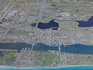 West Palm Beach City, FL, USA (2021) 3D Model preview