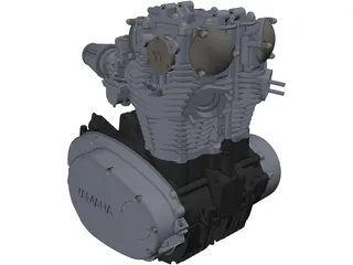 Yamaha XS650 Engine 3D Model preview