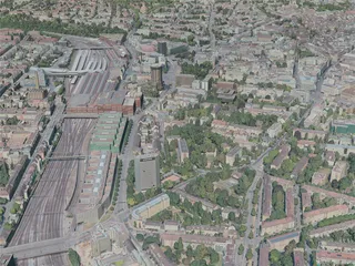 Basel City, Switzerland (2020) 3D Model preview