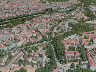 Munich City, Germany (2020) 3D Model preview