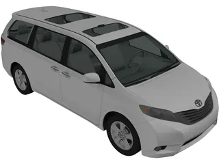 Toyota Sienna (2012) 3D Model preview