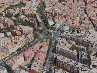Madrid City, Spain (2020) 3D Model preview