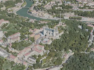 Lyon City, France (2020) 3D Model preview