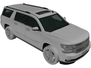 Chevrolet Suburban LTZ (2018) 3D Model preview