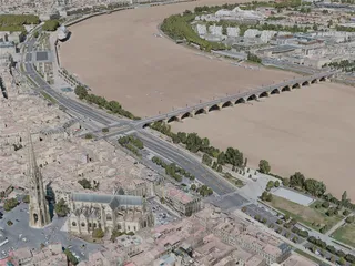 Bordeaux City, France (2020) 3D Model preview