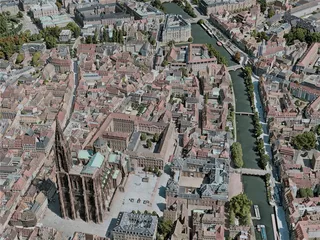 Strasbourg City, France (2020) 3D Model preview