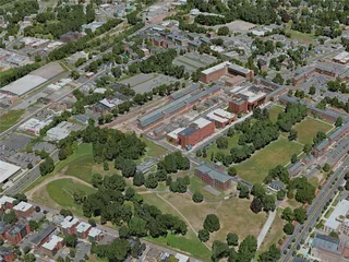 Springfield City, MA, USA (2020) 3D Model preview