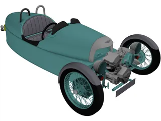 Morgan 3 Wheeler 3D Model preview