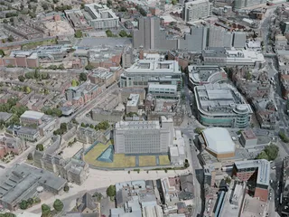 Nottingham City, UK (2020) 3D Model preview