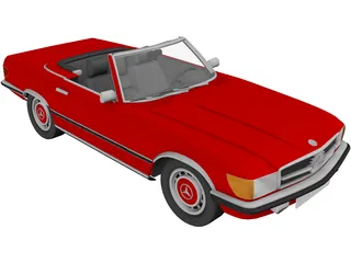 Mercedes-Benz SL450 (1974) 3D Model preview