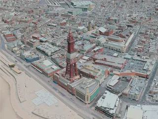 Blackpool City, UK (2020) 3D Model preview