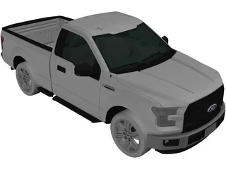 Ford F-150 Regular Cab XL (2014) 3D Model preview