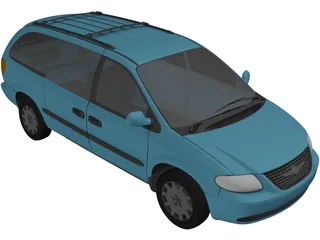 Chrysler Town & Country LX (2002) 3D Model preview