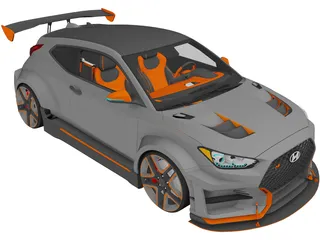 Hyundai Veloster N Race Concept (2019) 3D Model preview