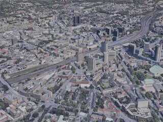 Essen City, Germany (2019) 3D Model preview